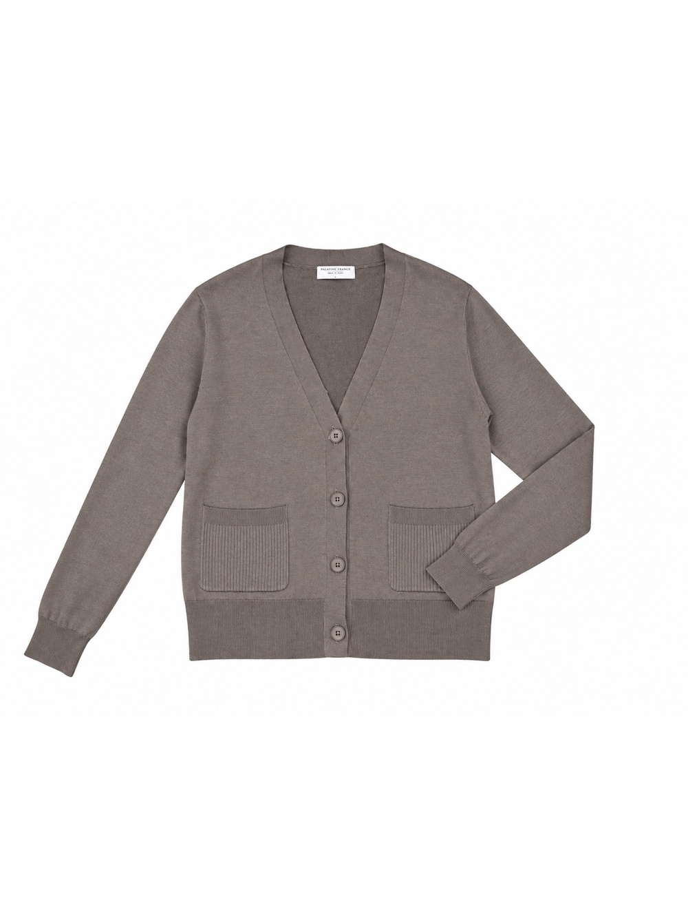 Majestic Filatures Tricot Women’s Cardigan Size S/M Taupe Brown Cotton Blend
